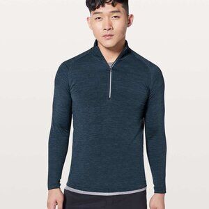 Lululemon Men's XL Metal Vent Tech 1/2 Zip Athletic Navy Blue Long Sleeve Top